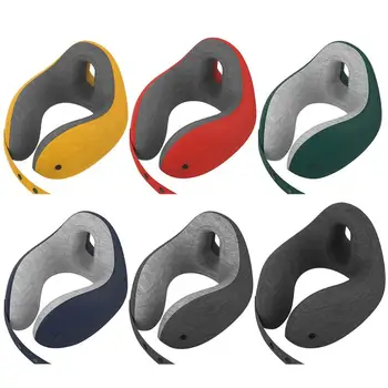 

U-Shape Neck Cushion Support Pillow Portable Memory Foam Soft Headrest for Airplane Travel Comfortable Pillows for Sleep