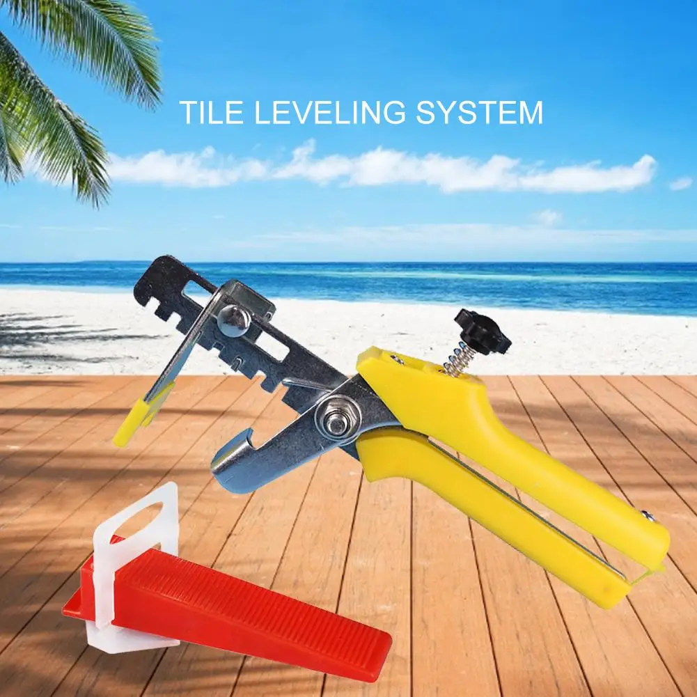 

inclinometer Tile Leveling System DIY Wall Floor Construction Tool Kit with 300PCS 1/16 Inches Tiles Leveler00PCS Wedge Blocks