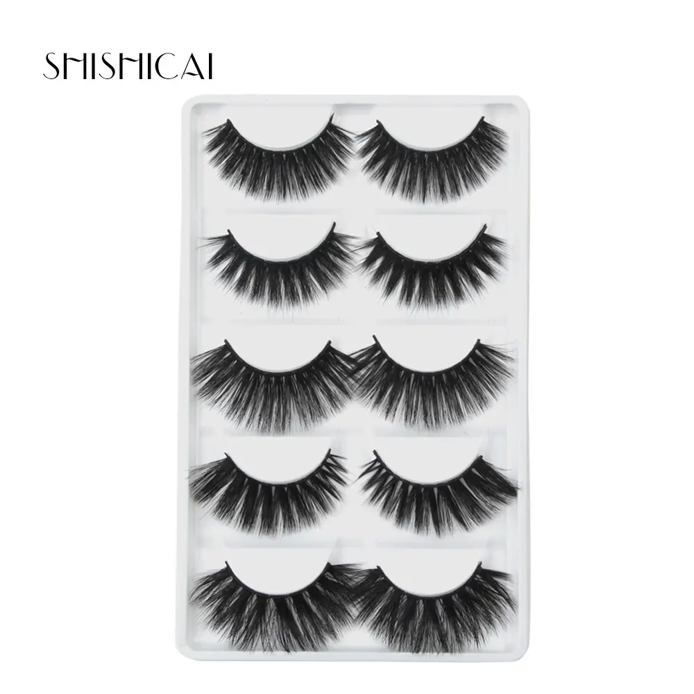 

5 pairs Luxurious 3D False Eye lashes Cross Natural Long Thick Volume Lashes Beauty Women Makeup Decorative Cosmetic