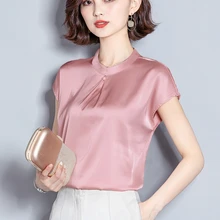 Women Silk Blouses Shirts Elegant Women Satin Blouse Shirt Plus Size Womens Tops and Blouses Blusas Mujer De Moda Woman Blouse