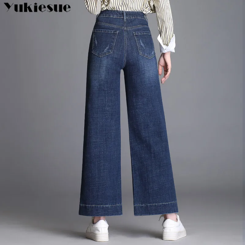 С высокой талией джинсы женские Джинсовая ткань свободные штаны женские джинсовые femme рваные джинсы в мужском стиле для женщин, большие размеры, женские джинсы мама