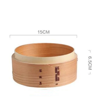 steamer-D15cm Дышащая Бамбуковая Пароварка ручной работы для дома, отеля, магазина завтраков, мини-пароварка для булочек с ручкой - Цвет: steamer-D15cm