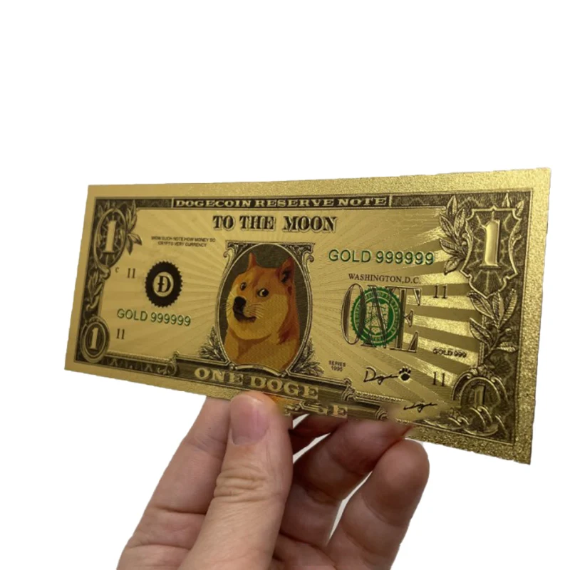 Отделение для банкнот с Дисплей и прикольной сумочкой Dogcoin узор сувенир в виде