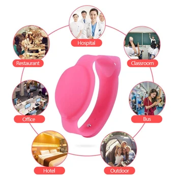 

TTLIFE Portable Hand Cleaning Gel Refillable Wristband DispenserWearable Hand Sanitizer Dispenser Pumps
