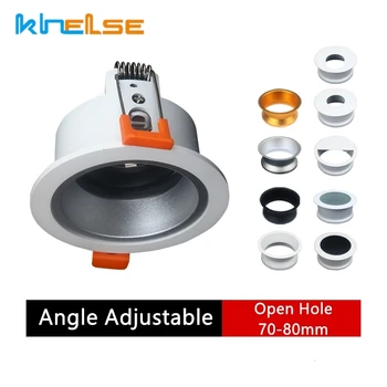 

Round LED Recessed Ceiling Light Gimbal Kits Mounted Holder Adjustable GU10/MR16 Socket Frame Bracket Spot Light Fitting Fixture