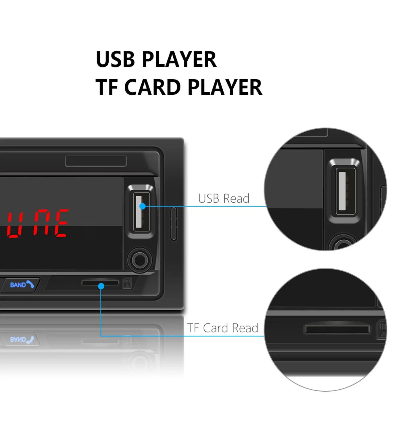 Автомагнитола 1 Din Bluetooth MP3 плеер светодиодный экран AUX USB FM поддержка радио для