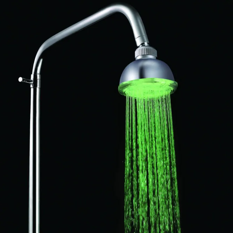 Горячая насадка для душа, 4 дюйма, круглая насадка для душа, цветная, меняющая цвет, душевая головка с датчиком температуры 100 мм