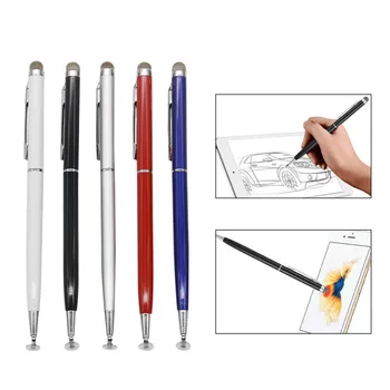 

2in1 Capacitive Pen Touch Screen Drawing Pen Stylus with Conductive Touch Sucker Microfiber Touch Head for Tablet PC Smart Phone