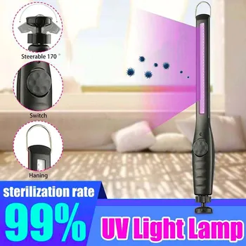 

1pc UV Disinfection Lamp Portable LED UVC Mask Germicidal Light USB Rechargeable Germs Bacteria Killer Sterilization Stick
