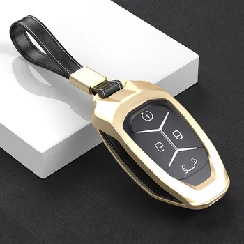 

Aluminium Alloy Car Key Case Cover for car for LYNKCO 01 02 03 For Geely 4 Buttons Car Accessories Keychain Keyring Key Covers