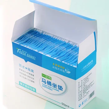 

50pcs Hygienic Health Pregnant Disposable Cover Toilet Seat Paper Bathroom Accessory Single Wrapped PO Film Portable Universal