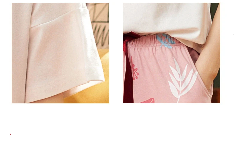 BZEL пижамный комплект, женская футболка с цветочным принтом и длинные штаны, хлопковая одежда для сна, свободная Пижама Fille, комплект ночного белья размера плюс, все сезоны