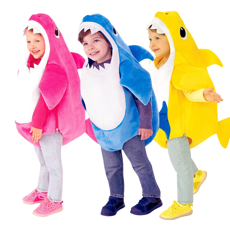 Disfraz de Halloween para niños, novedad, Unisex, tiburón familiar, 3  colores| | - AliExpress