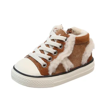 

Fashion Nubuck Leather Baby Shoes Girls Boys Casual Children Toddler First Walkers Tennis Sneakers Winter Warm Special Wool