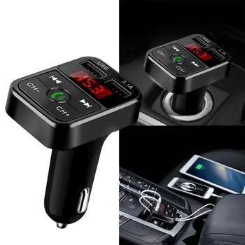 

B2 Wireless Dual USB Car Charger Car FM Transmitter Radio Adapter Bluetooth Mp3 Player Support Handsfree Call Auto Fast Charging