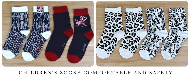 CHILDREN'S Socks Combed Cotton Kids Cotton Socks Cartoon Children Tube Socks Sweat Absorbing Primary School STUDENT'S Athletic S