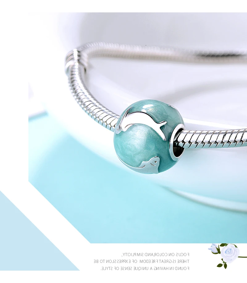 SG модные подвески с дельфинами, бусины, Аксессуары для браслета pandora, серебро 925, оригинальные ювелирные изделия, сделай сам, Рождество