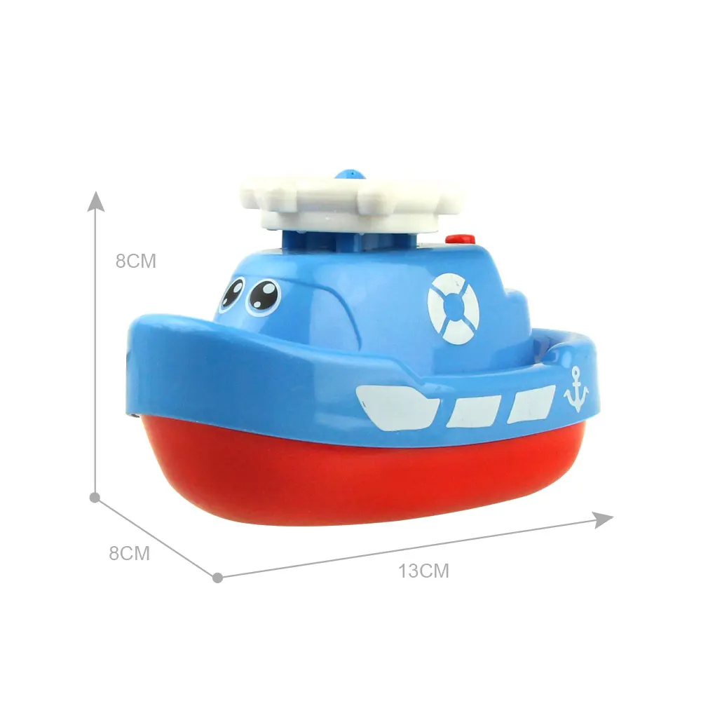 Baby Bath Toy Cute Electric Rotating Boat Automatic Spraying Jet Boat Pool Bathroom Water Toy Kids Birthday Gifts for Children