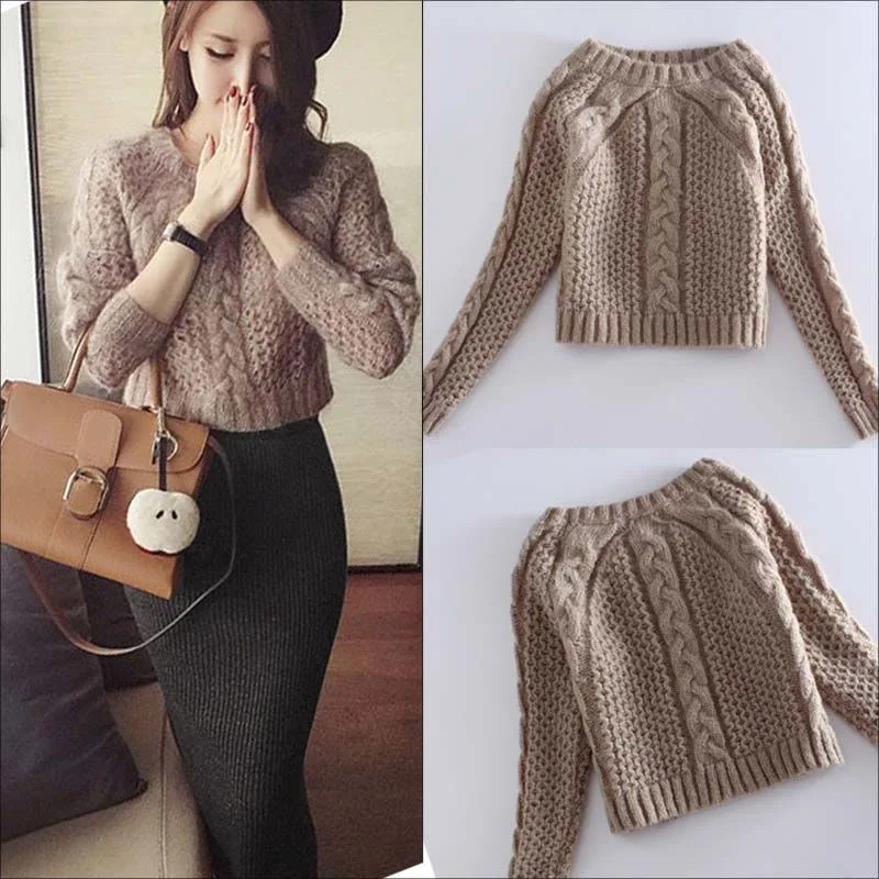 

Single/Set 2020 Spring New Model Skirt Set Women's Sweater Slim-Fit Two-Piece Dress of Knitted Sweater Coat Skirt
