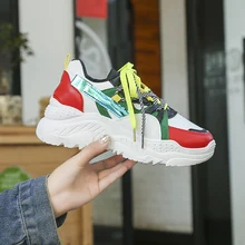 Модные женские кроссовки, визуально увеличивающие рост; летняя дышащая водонепроницаемая обувь на танкетке; женская повседневная обувь из искусственной кожи; Tenis