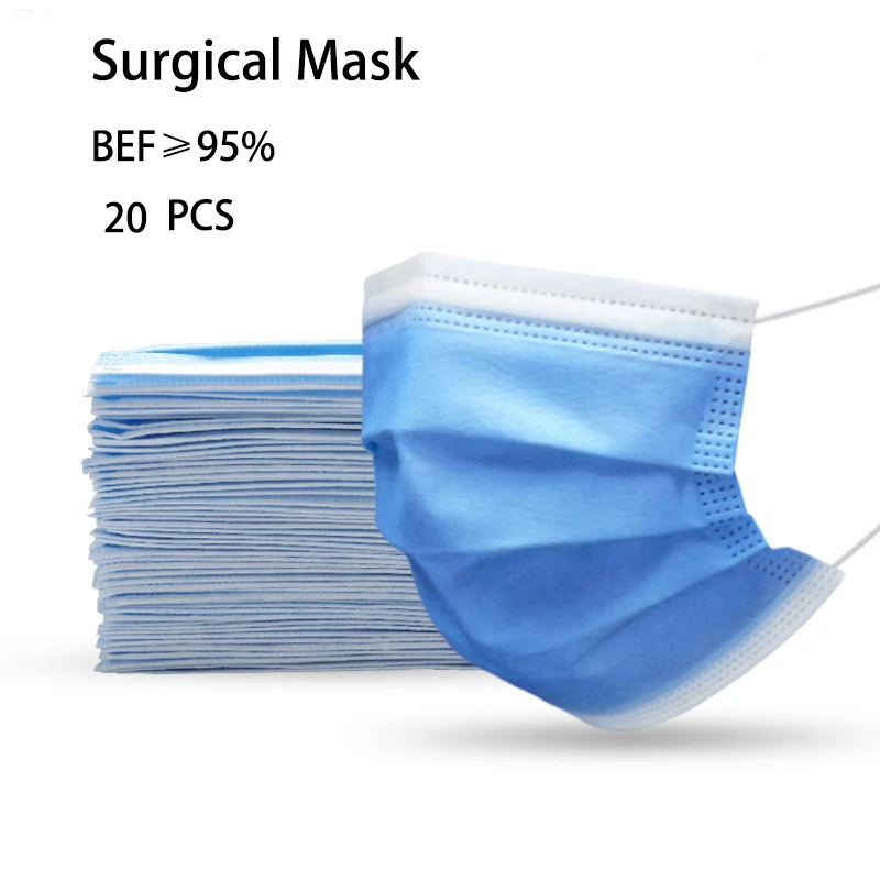 

Blue 4 Ply Medical Surgical Mask Breathable Soft Medical Protective Mask