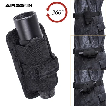 

Tactical Flashlight Pouch Holster 360 Degrees Rotatable Torch Case for Belt Torch Cover Hunting Lighting Accessory Survival Kits