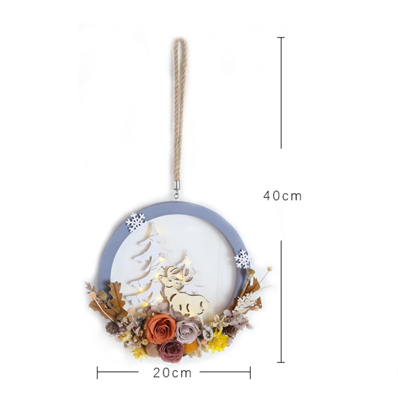 Christmas Gift Eternal Flower Garland Home Decoration Wreath Pendant a Deer Have You Rose To Send a Girlfriend Gift