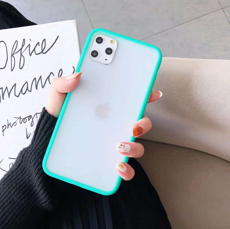 Однотонный прозрачный чехол для телефона без полей для iPhone11pro 11pro Max xs max XR 6 6S 7 Plus 8plus чехол для ухода за кожей - Цвет: T9