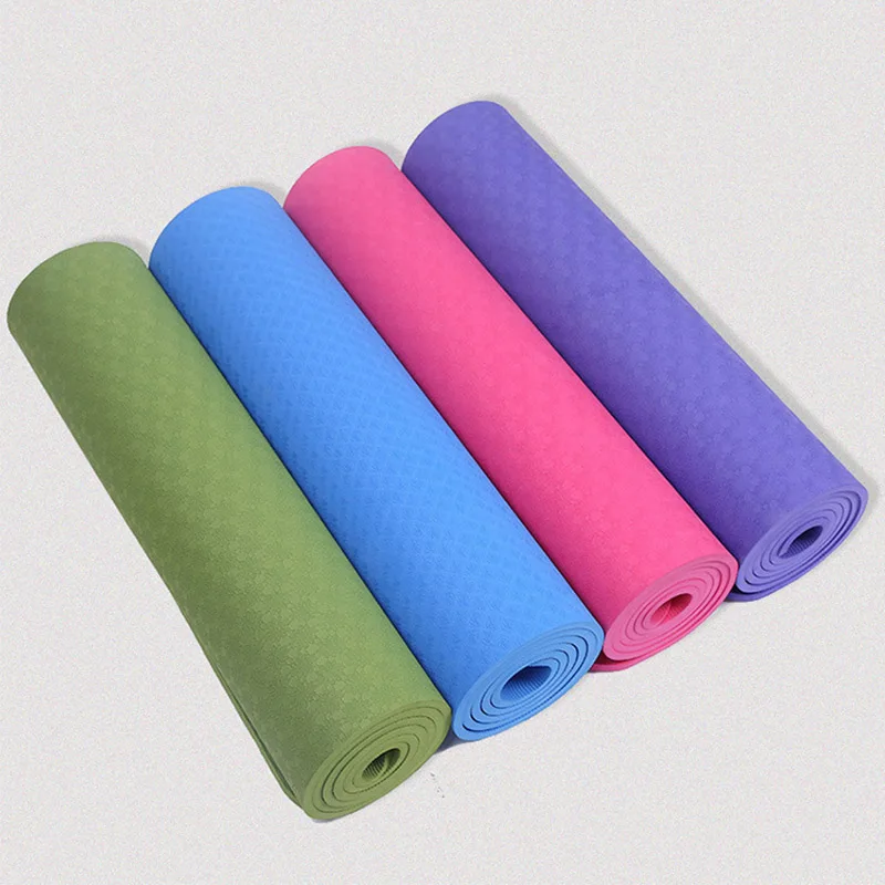 Коврик для йоги 6 мм NBR толстый Противоскользящий коврик для гимнастики коврик для йоги упражнения фитнес пилатес ремень здоровье похудение женский Коврик для йоги и спорта