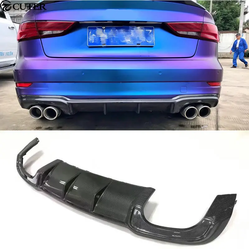 A3 S3 Rs3 Spoiler Per Labbro Diffusore Paraurti Posteriore In Fibra Di Carbonio Per Audi A3 S3 Rs3 Sportback 2018