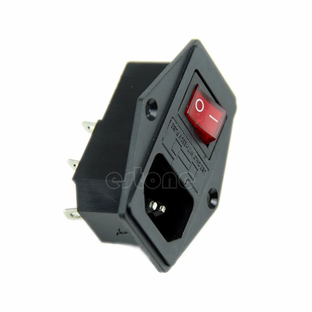 1 шт. Новый Черный Красный AC 250V 10A 3 Клеммная розетка с держателем