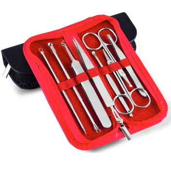 

8pcs/set Face Care Acne Needle Blackhead Acne Cell Clip Beauty Needle Set Face Skin Care Beauty Tools G1218