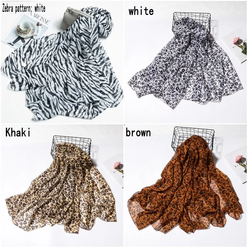 Новинка, свежий европейский и американский Леопардовый принт, шифоновая пряжа для шарфа, шаль, ткань, розовые цветы, шелковая ткань DXF002