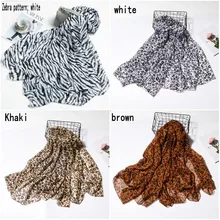 Новинка, свежий европейский и американский Леопардовый принт, шифоновая пряжа для шарфа, шаль, ткань, розовые цветы, шелковая ткань DXF002