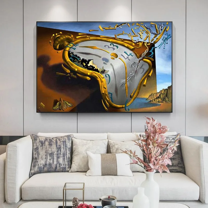 Сохранение памяти картины из холста от Salvador Dali знаменитые настенные