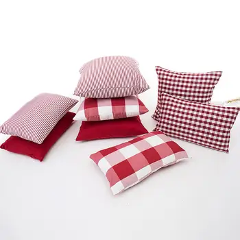 

MeterMall Stripe Plaid Printed Pillow Cover White Red Throw Pillow Case Cushion Cover for Sofa Home Hotel Decoration Pillowcase