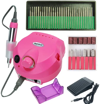 

35000/20000 RPM Electric Nail Drill Machine Set Mill Cutter Bits for Manicure Pedicure Gel Cuticle Rotary File Strong Apparatus