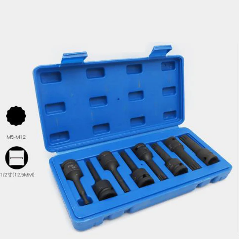 

8pcs Impact Allen Key Hex Hexagon 1/2in Drive Bit Socket Set M5 To M18 Hand Tool M5 M6 M8 M10 M12 M14 M16 M18