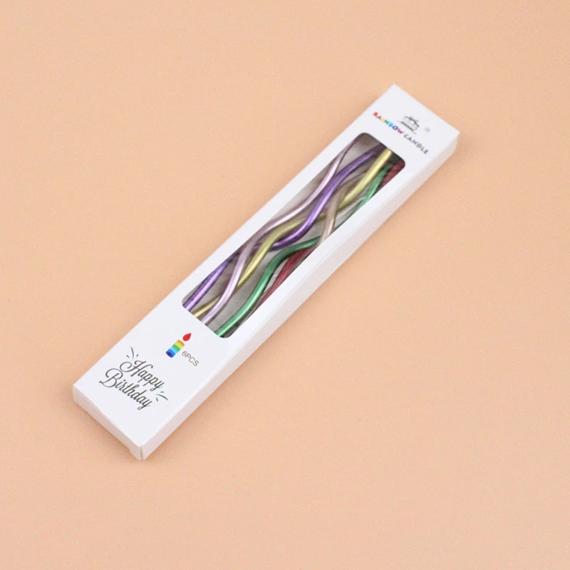 07-6pcs-Mixed Color 6 шт./упак. смешанные Цвет лампы в форме свечи День рождения поставки свадебного торта, строительства арочных ангаров, лампы в форме свечи Безопасности Огнестойкие десерт украшения - Цвет: 07-6pcs-Mixed Color