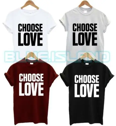 Выбрать любовь футболка LOVER FASHION TUMBLR хипстер жизнь HUBBY WIFEY Девушка