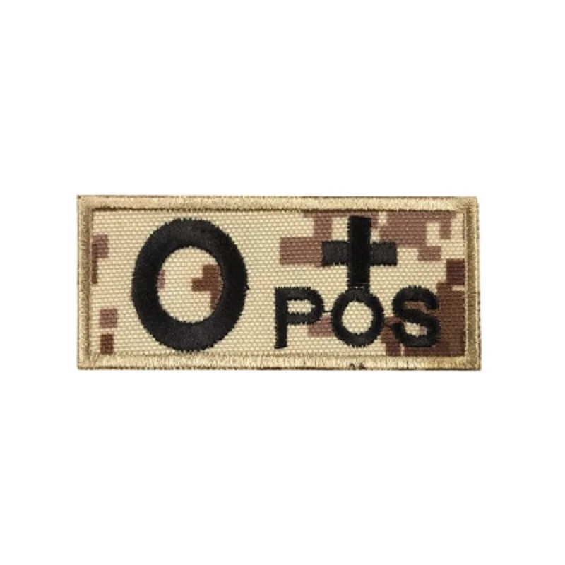 Вышитый кровяной значок с надписью A B O AB+ pos-значок для одежды, тактический боевой патч, значок, камуфляжные наклейки с петлей на крючке