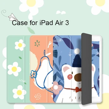 

Leather Case For iPad Air 3 with Pencil Holder Smart Tablet Cover Tri Foldable Stand Shell PU Case for iPad 10.5 inch air 3
