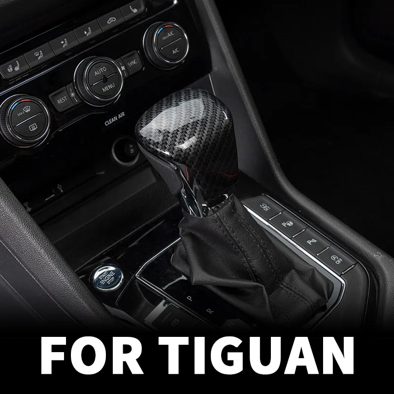 

Carbon fiber decoration gearshift gear head decoration in the car Accessories For VW Volkswagen Tiguan mk2 201617 2018 2019 2020