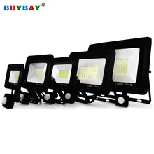 BUYBAY Светодиодный прожектор с датчиком движения 10 Вт, 20 Вт, 30 Вт, 50 Вт, прожектор, светильник s, уличный светильник, 220 В, IP66, отражатель, светодиодный, открытый, пир, точечный светильник