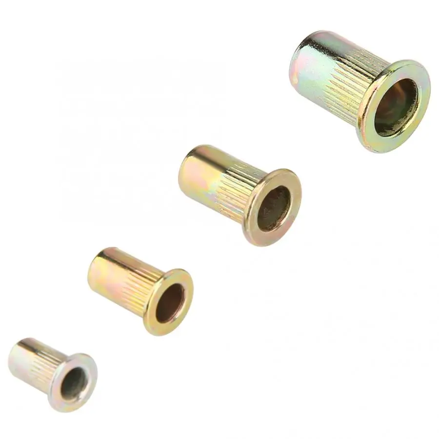 

Stainless Steel Square Nuts 200Pcs M3/M4/M5/M6 Carbon Steel Flat Threaded Rivet Nut Flange Rivnut Nutsert Fastener Cap Nut