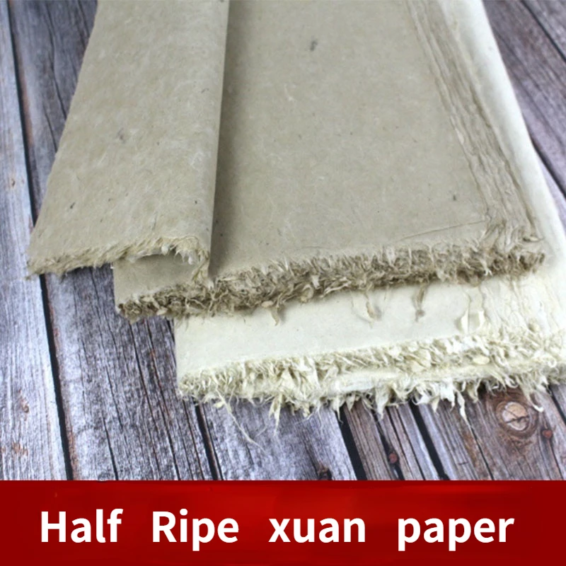 50 Sheets 2 Layers Thick Xuan Paper Raw Rice Paper Brush Calligraphy  Drawing Papier Traditional Chinese Painting Freehand - AliExpress