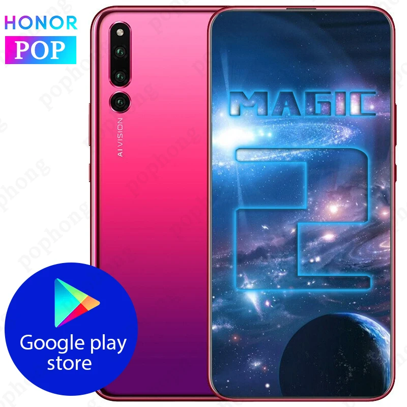 Оригинальный HONOR Magic 2 Мобильный телефон 6 39 дюймов 8 Гб 128 ГБ Kirin 980 Восьмиядерный