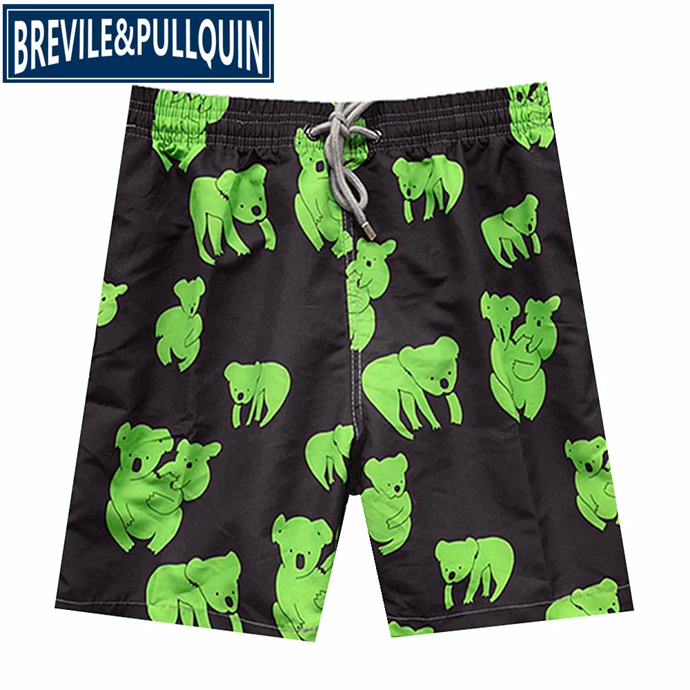 X Весна Лето большой бренд Brevile pullquin пляжные обшитые мужские шорты Черепашки купальники Омары мужские пляжные шорты бермуды быстросохнущие - Цвет: X