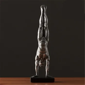 

Resin Abstract Men's Gymnastics Figurine Handstand Sculpture Sports Character Decor Ornament Gift and Craft Accessories M5110