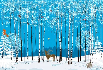 

Drawing animal forest photo background vinyl baby birthday photography backdrop for photographer studio video shots kits lv-2095